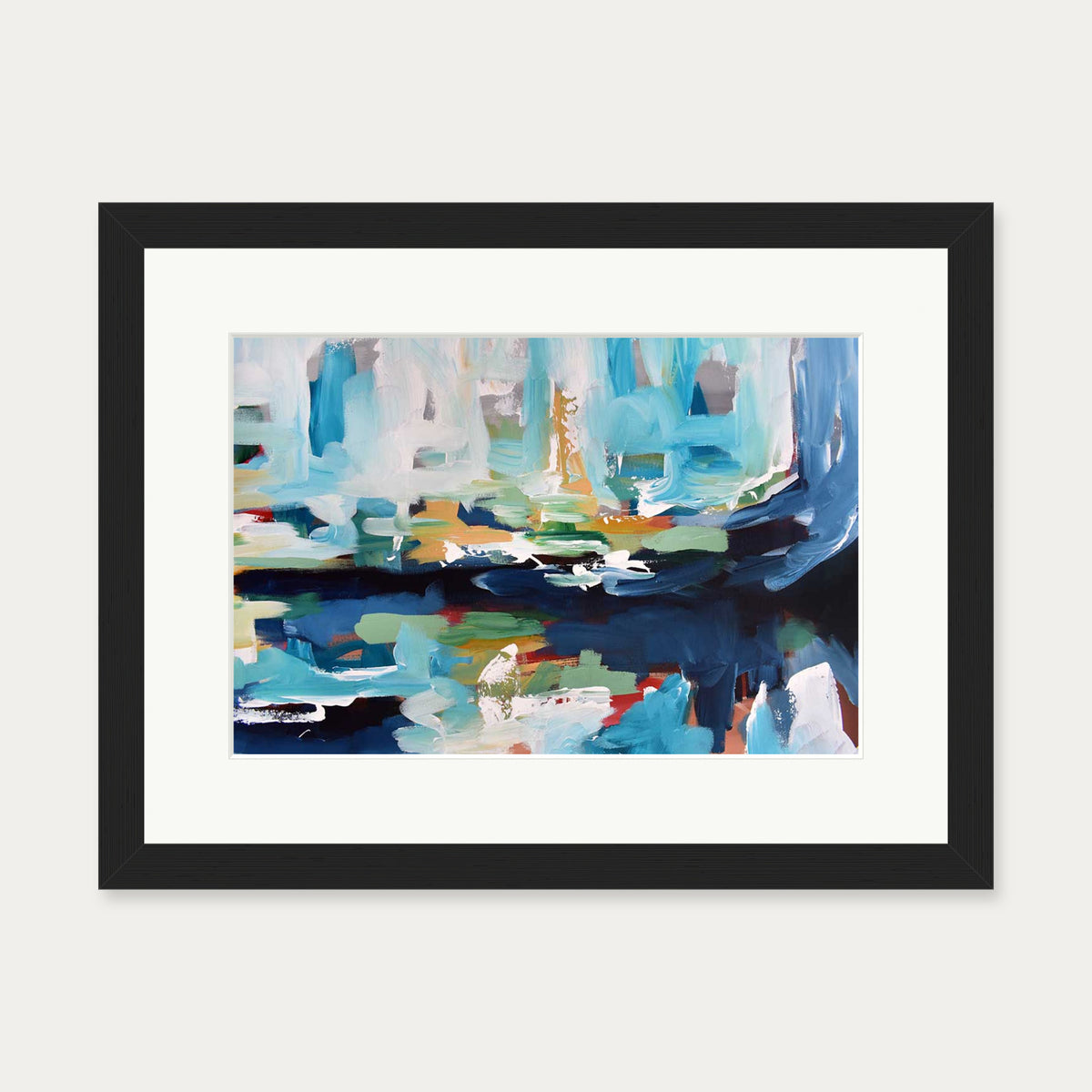 Abstract 357 Art Print — 30 x 40 cm — Black Frame
