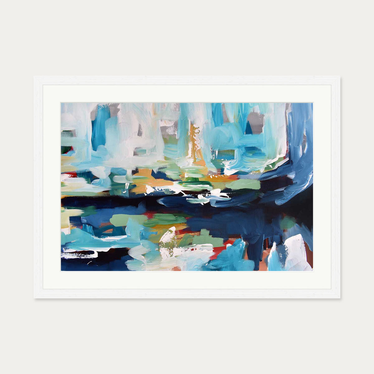 Abstract 357 Art Print — 50 x 70 cm — White Frame