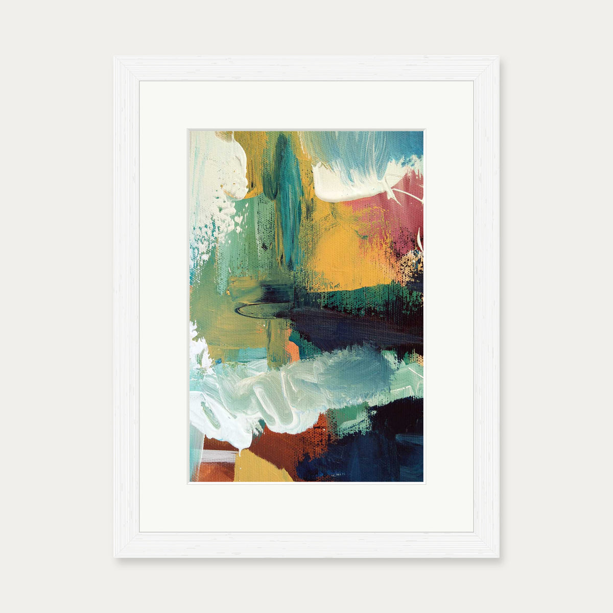 Abstract 37 Art Print — 30 x 40 cm — White Frame