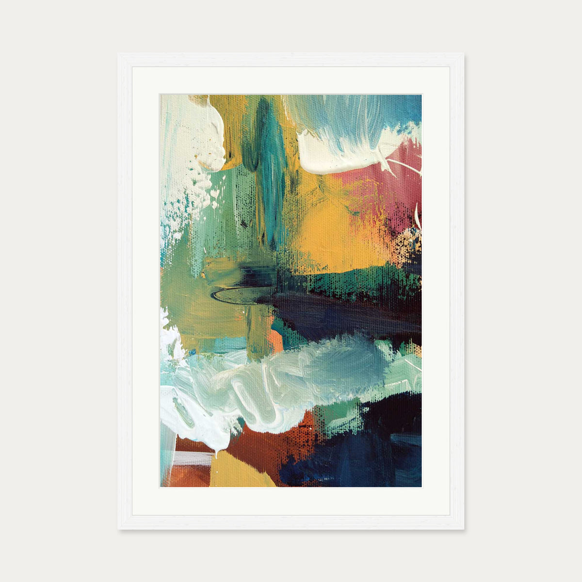Abstract 37 Art Print — 50 x 70 cm — White Frame