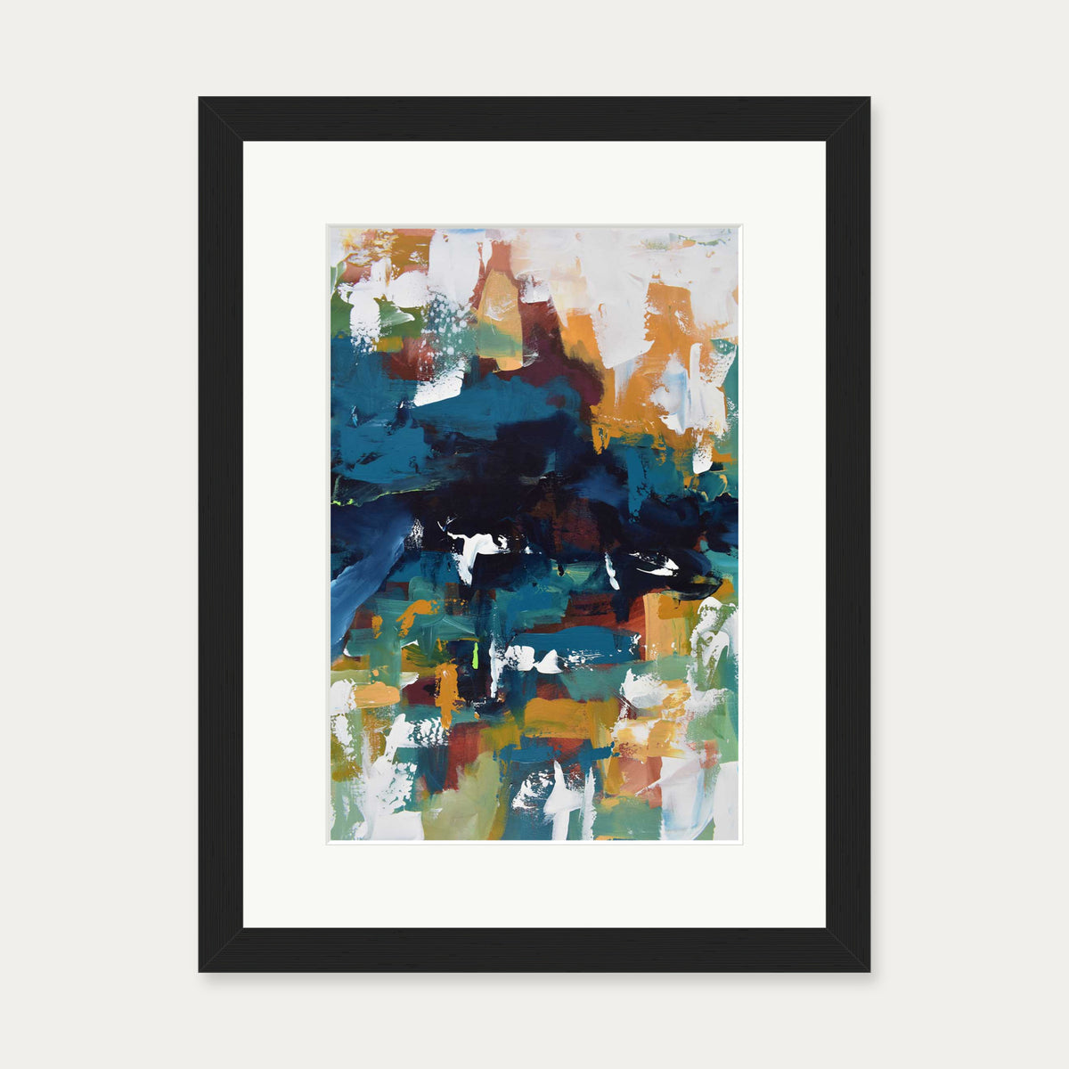 Abstract 373 Art Print — 30 x 40 cm — Black Frame