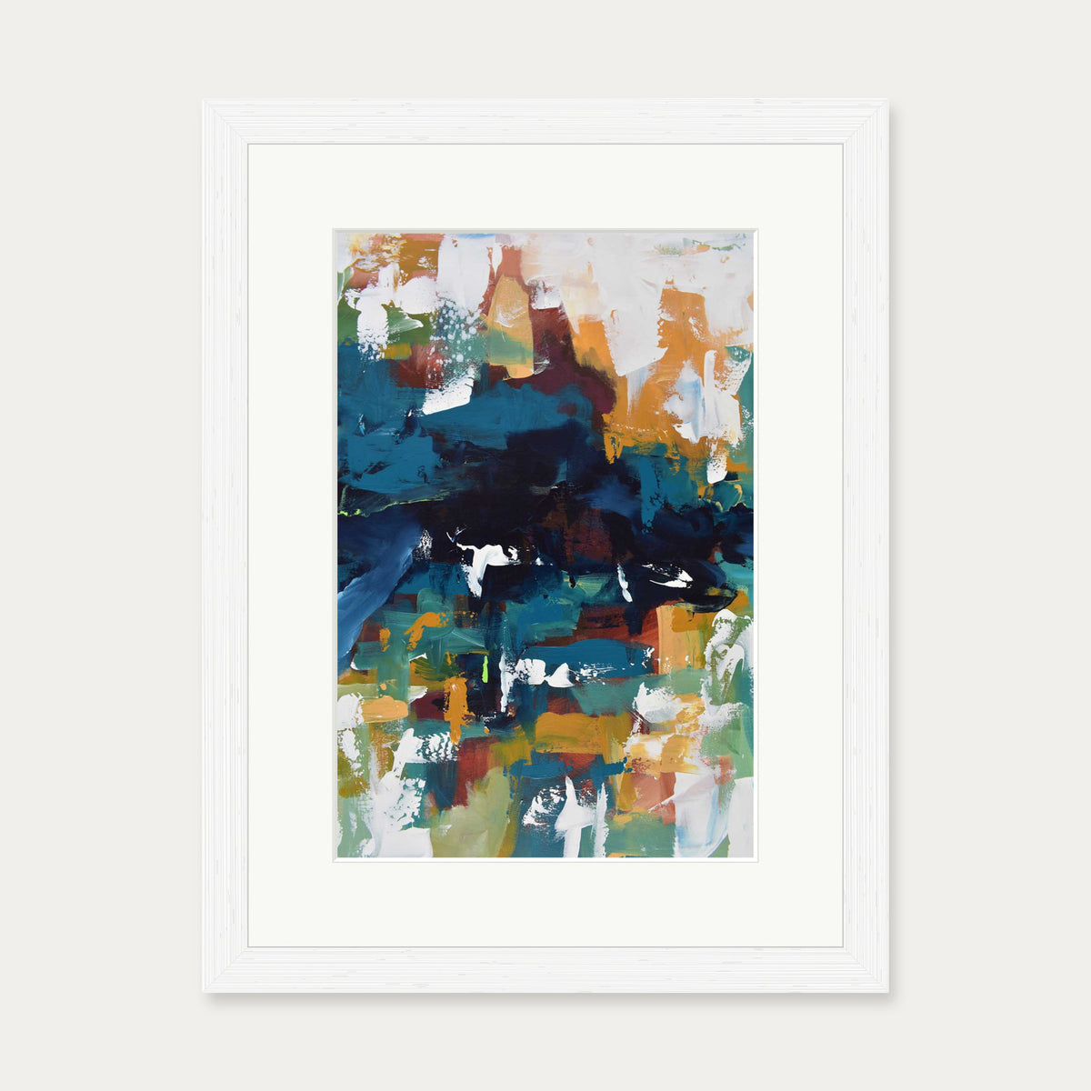 Abstract 373 Art Print — 30 x 40 cm — White Frame