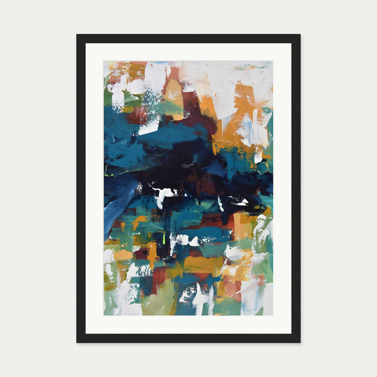 Abstract 373 Art Print — 50 x 70 cm — Black Frame