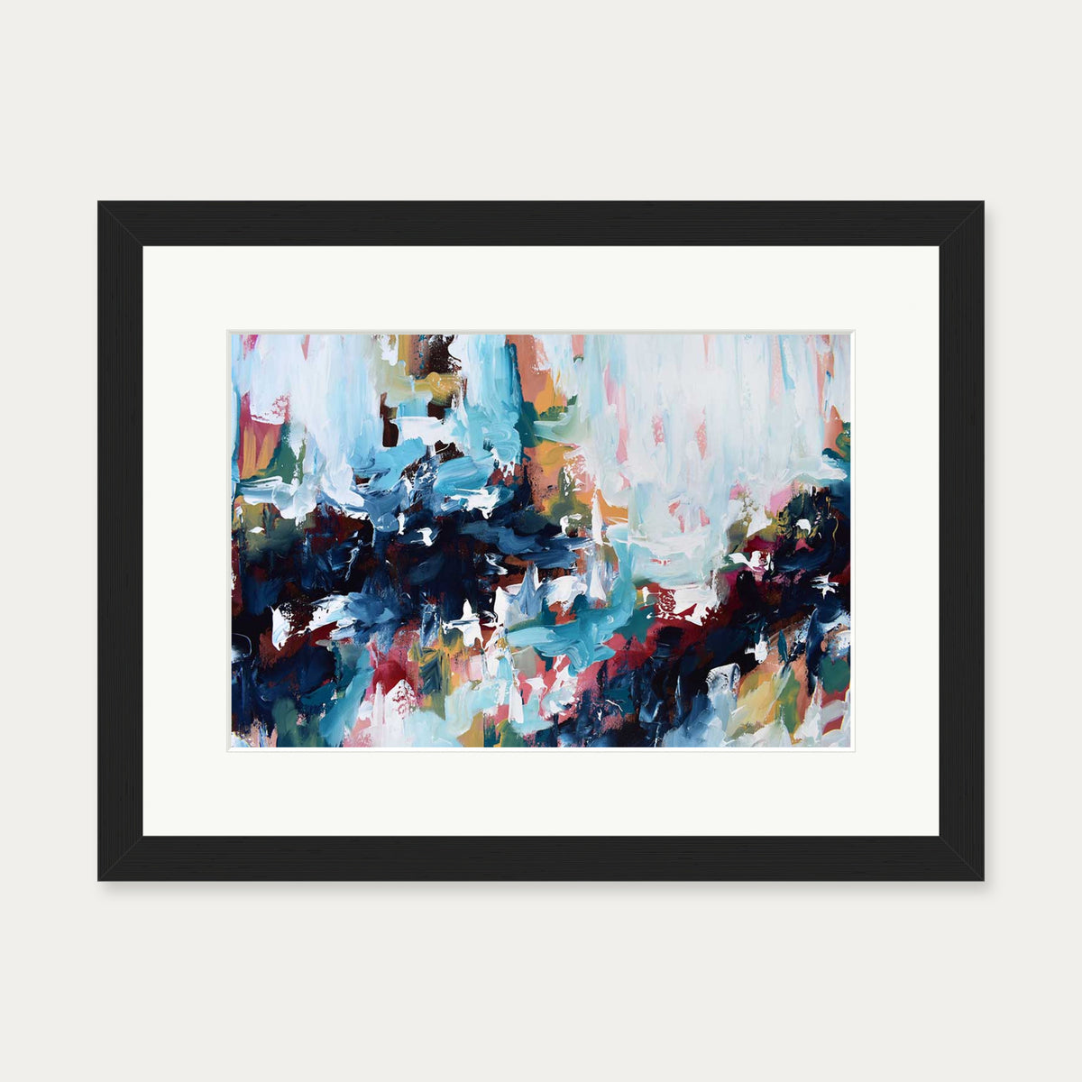 Abstract 378 Art Print — 30 x 40 cm — Black Frame