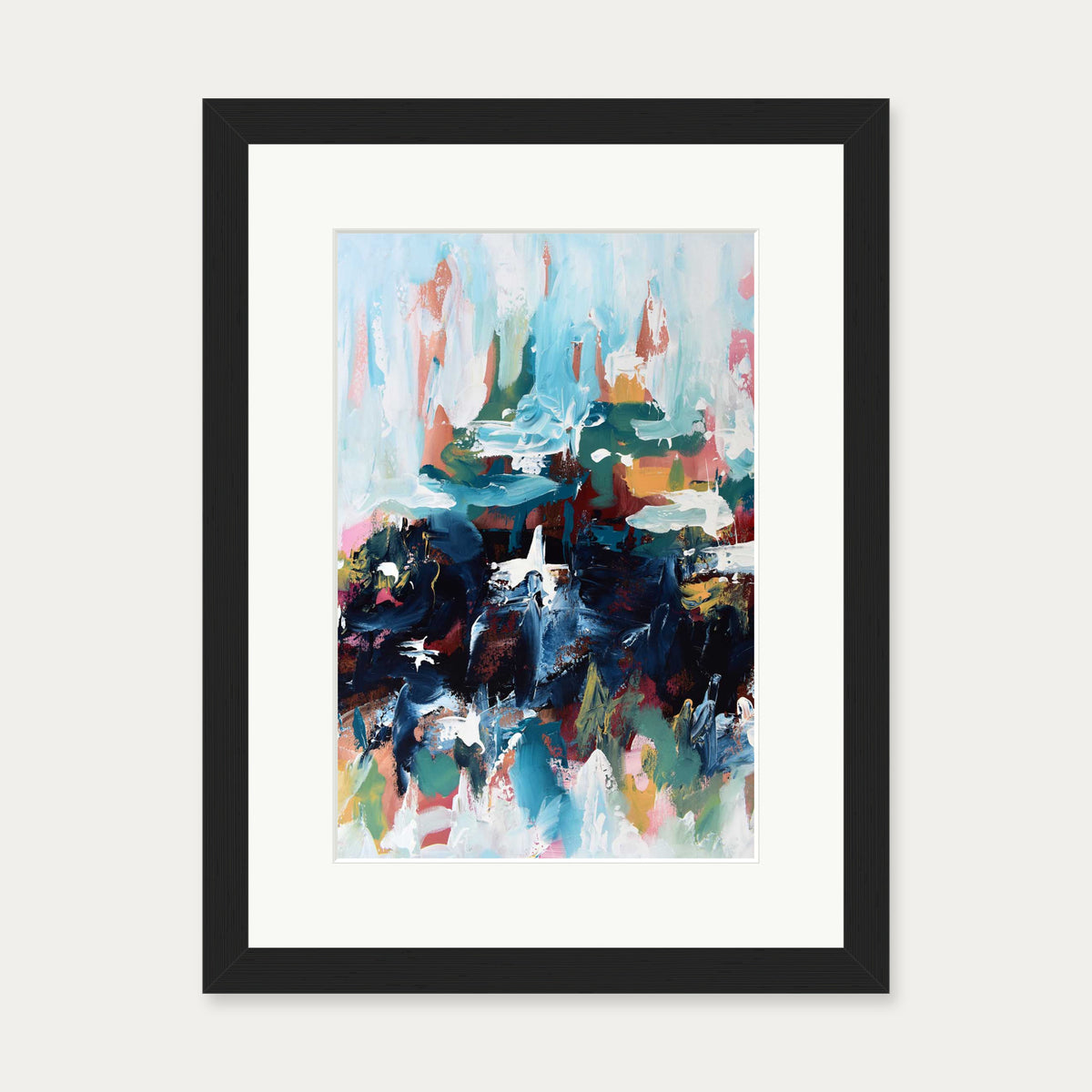 Abstract 379 Art Print — 30 x 40 cm — Black Frame