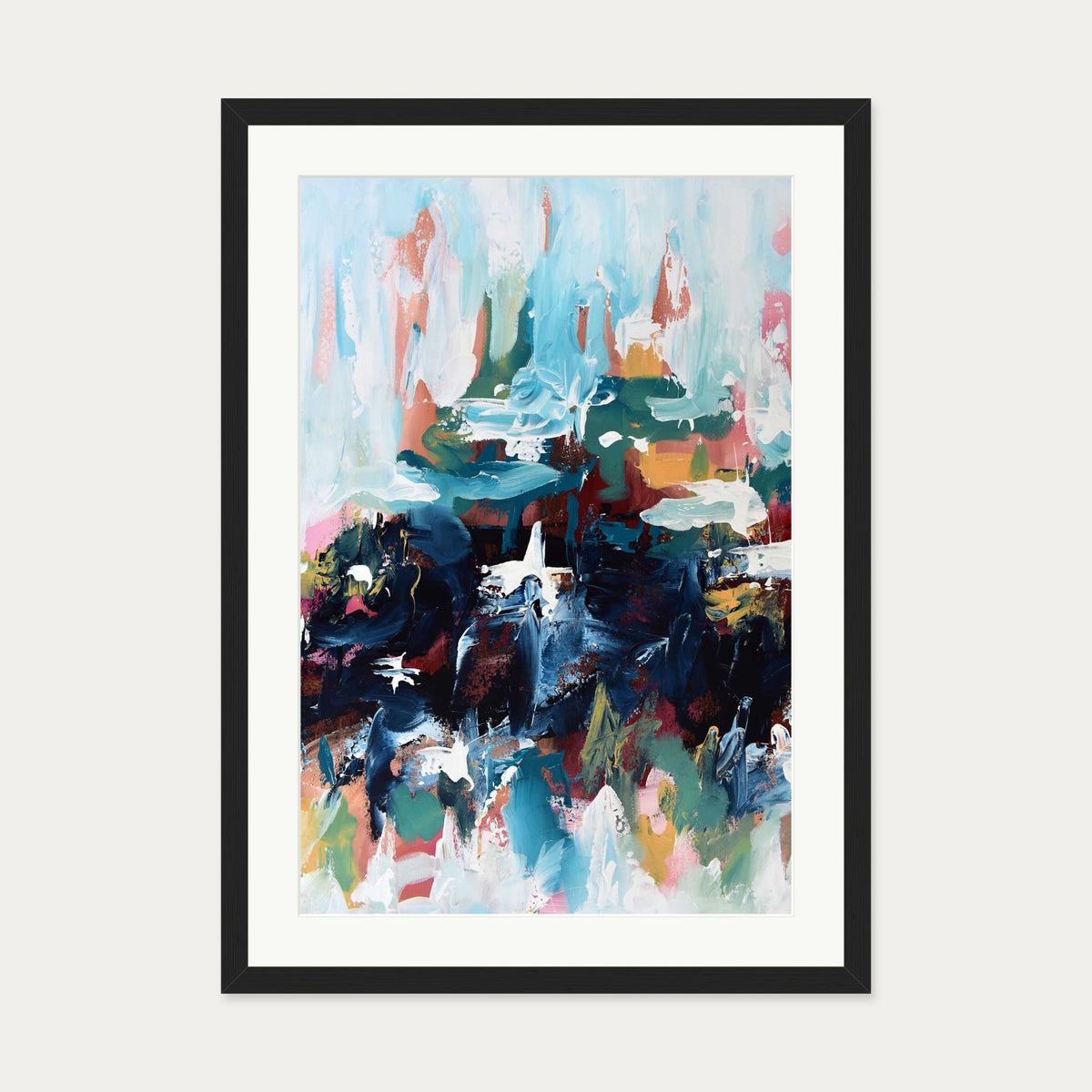Abstract 379 Art Print — 50 x 70 cm — Black Frame