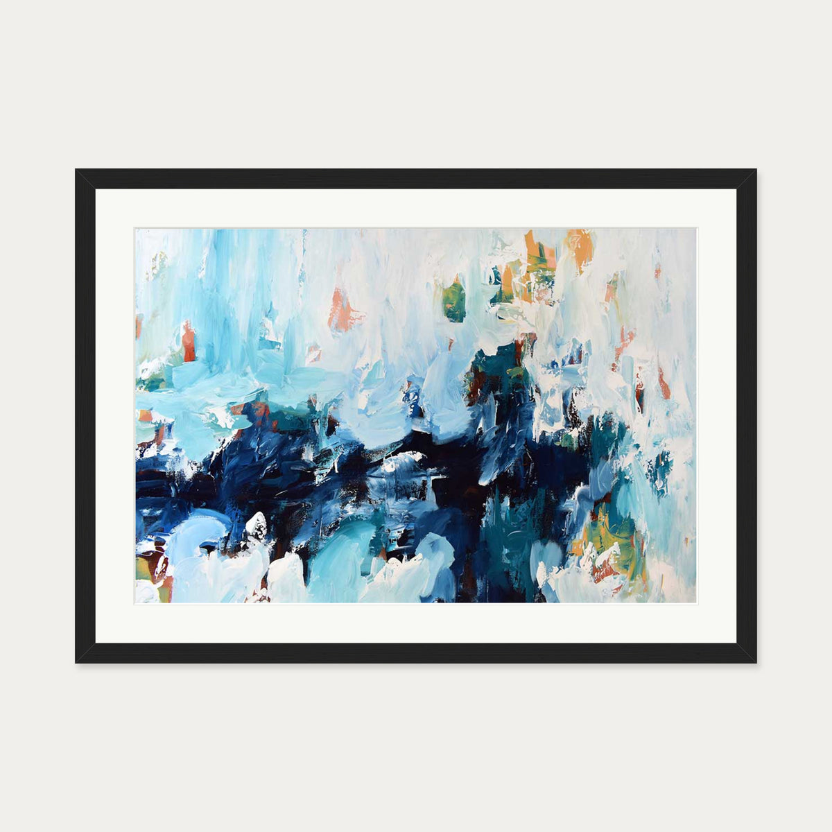 Abstract 383 Art Print — 50 x 70 cm — Black Frame