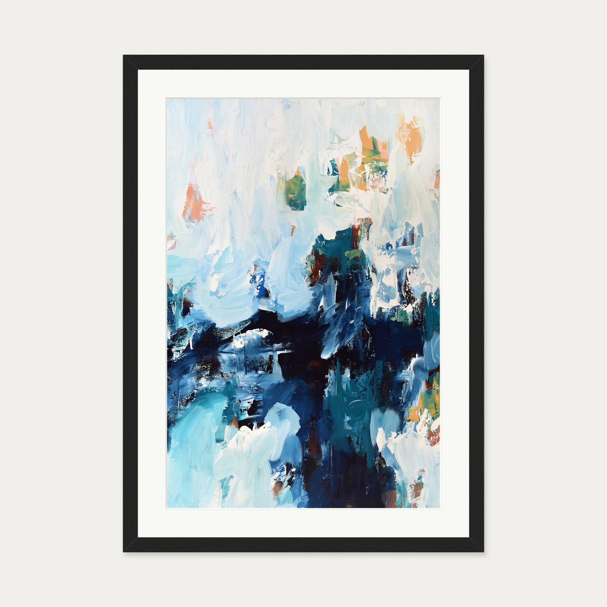 Abstract 384 Art Print — 50 x 70 cm — Black Frame