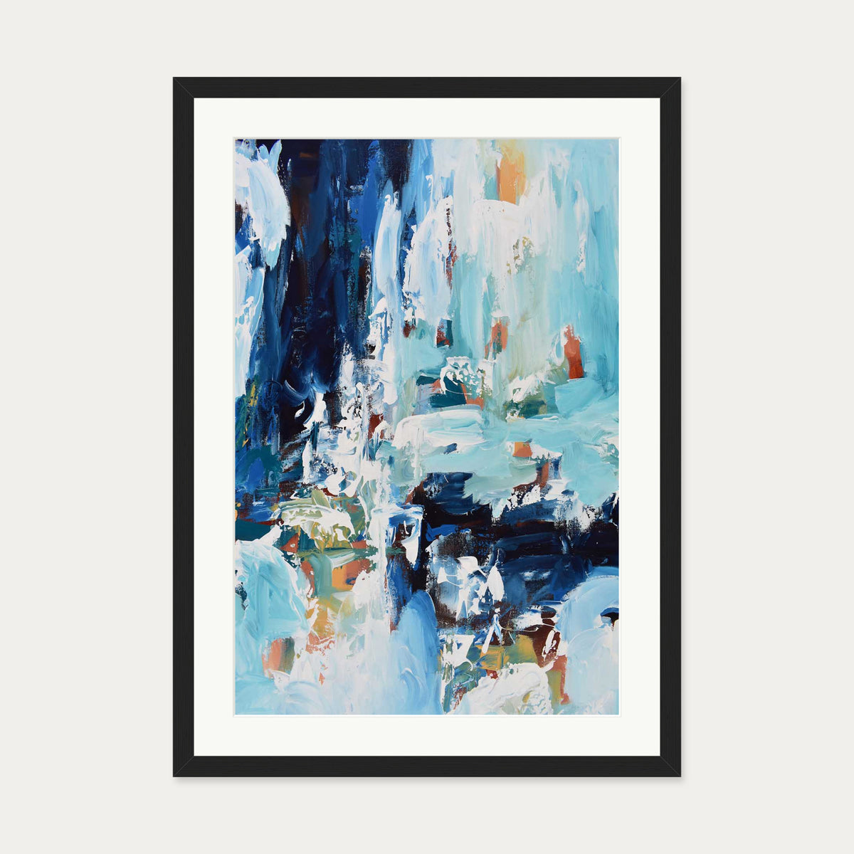 Abstract 385 Art Print — 50 x 70 cm — Black Frame
