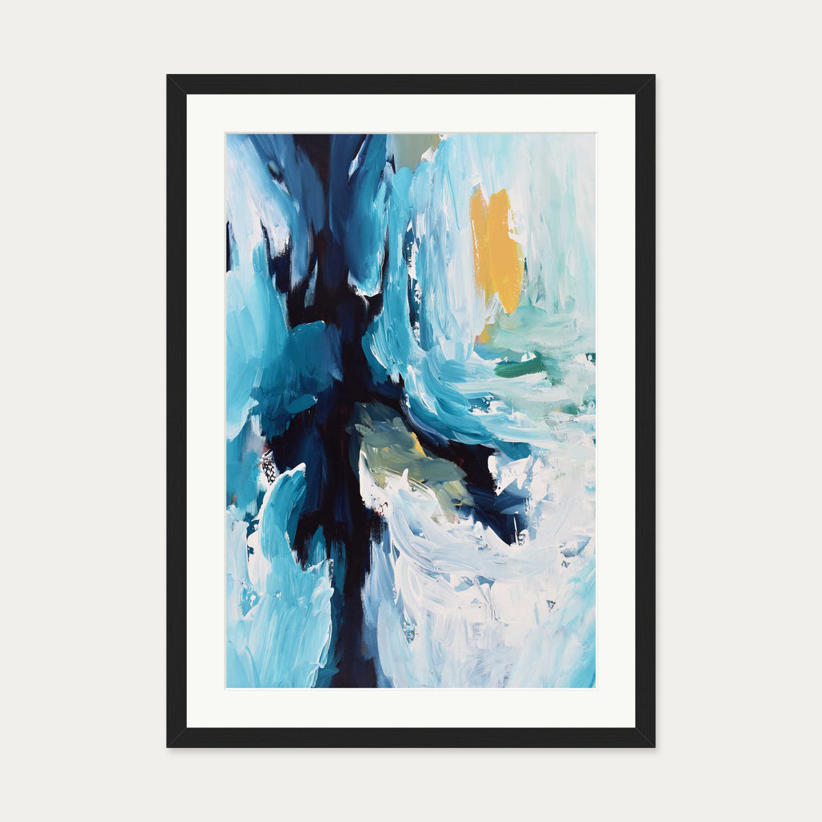 Abstract 389 Art Print — 50 x 70 cm — Black Frame