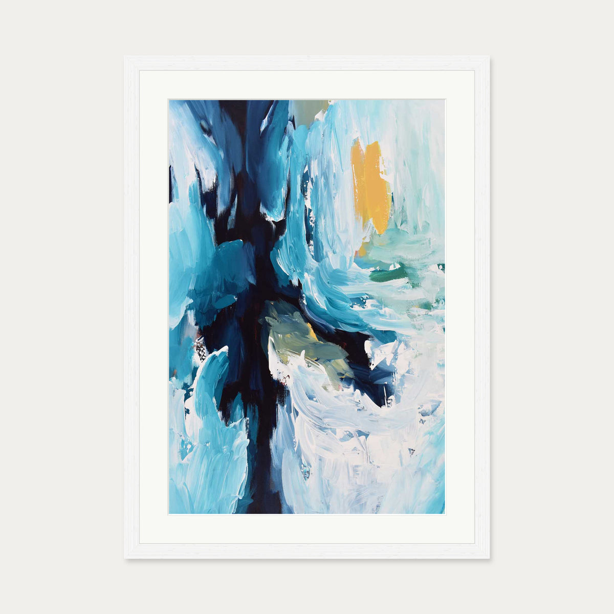 Abstract 389 Art Print — 50 x 70 cm — White Frame