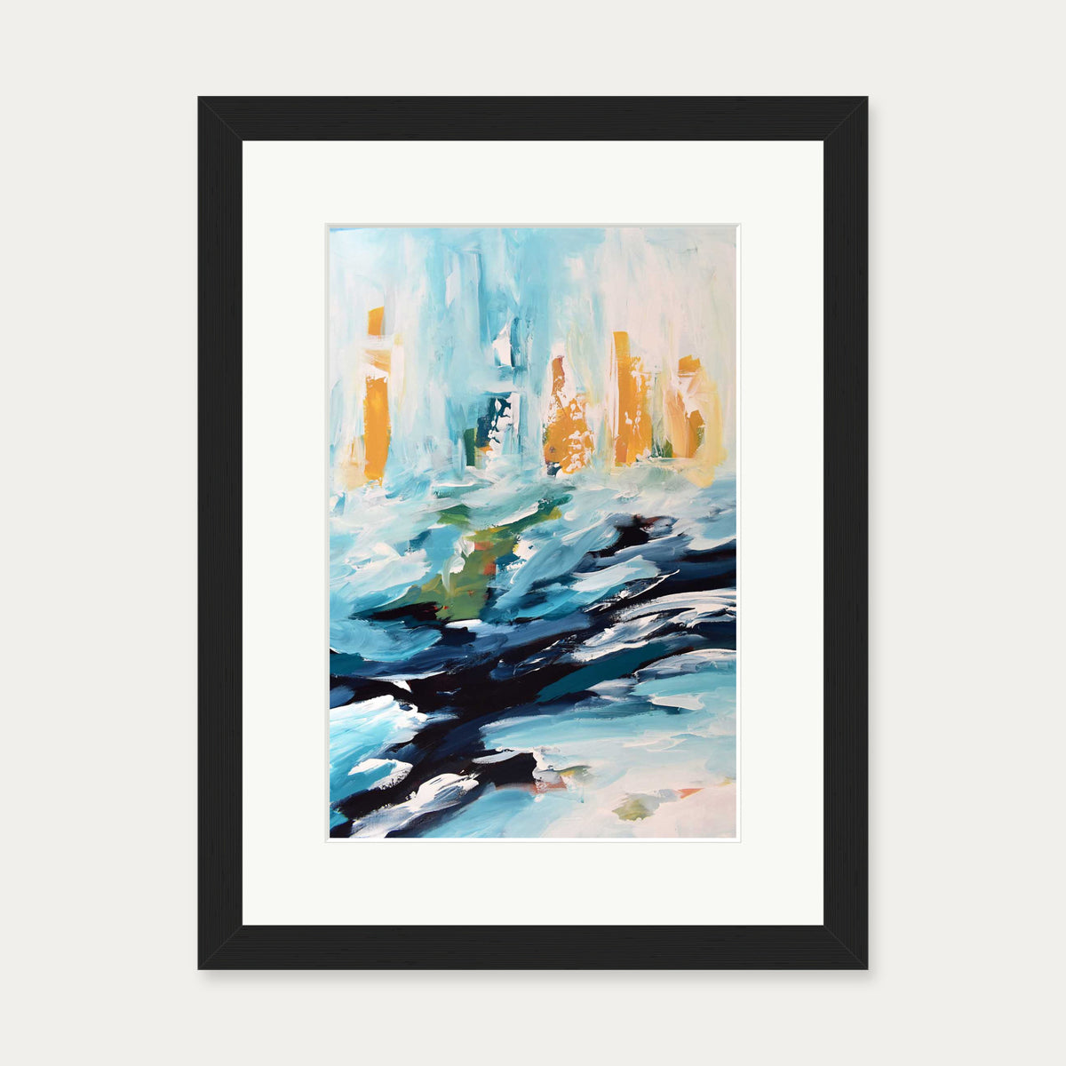 Abstract 390 Art Print — 30 x 40 cm — Black Frame