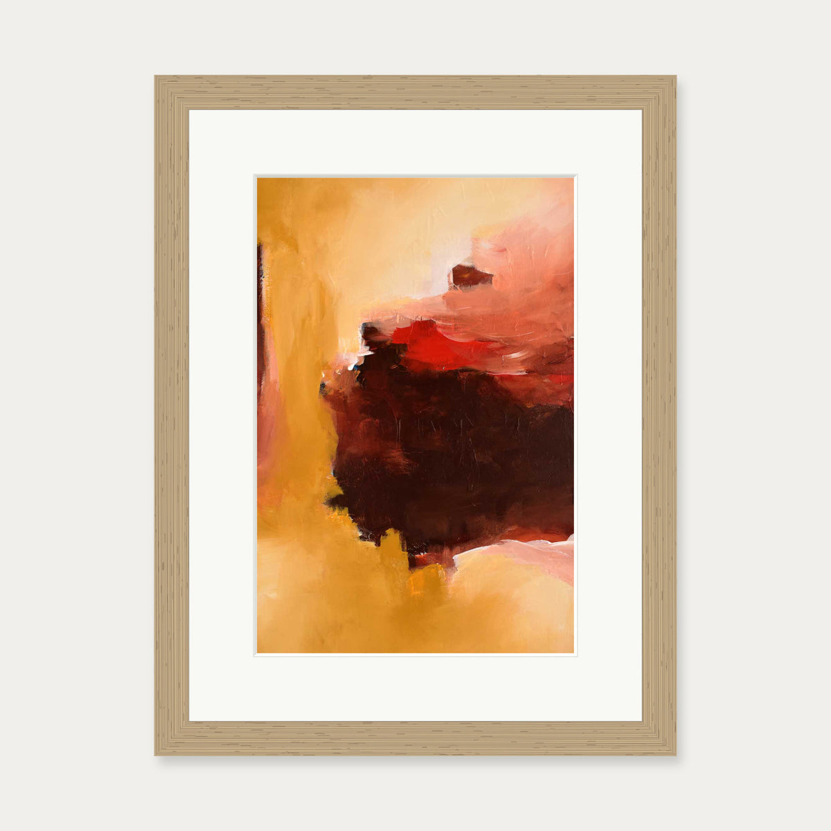 Abstract 391 Art Print — 30 x 40 cm — Oak Frame