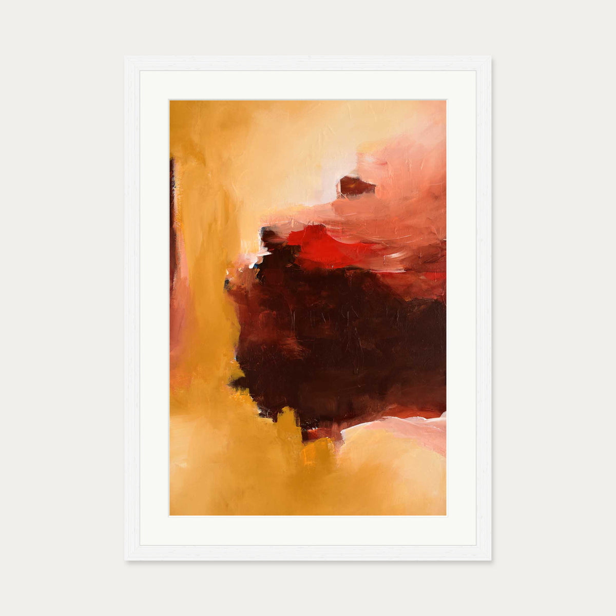 Abstract 391 Art Print — 50 x 70 cm — White Frame