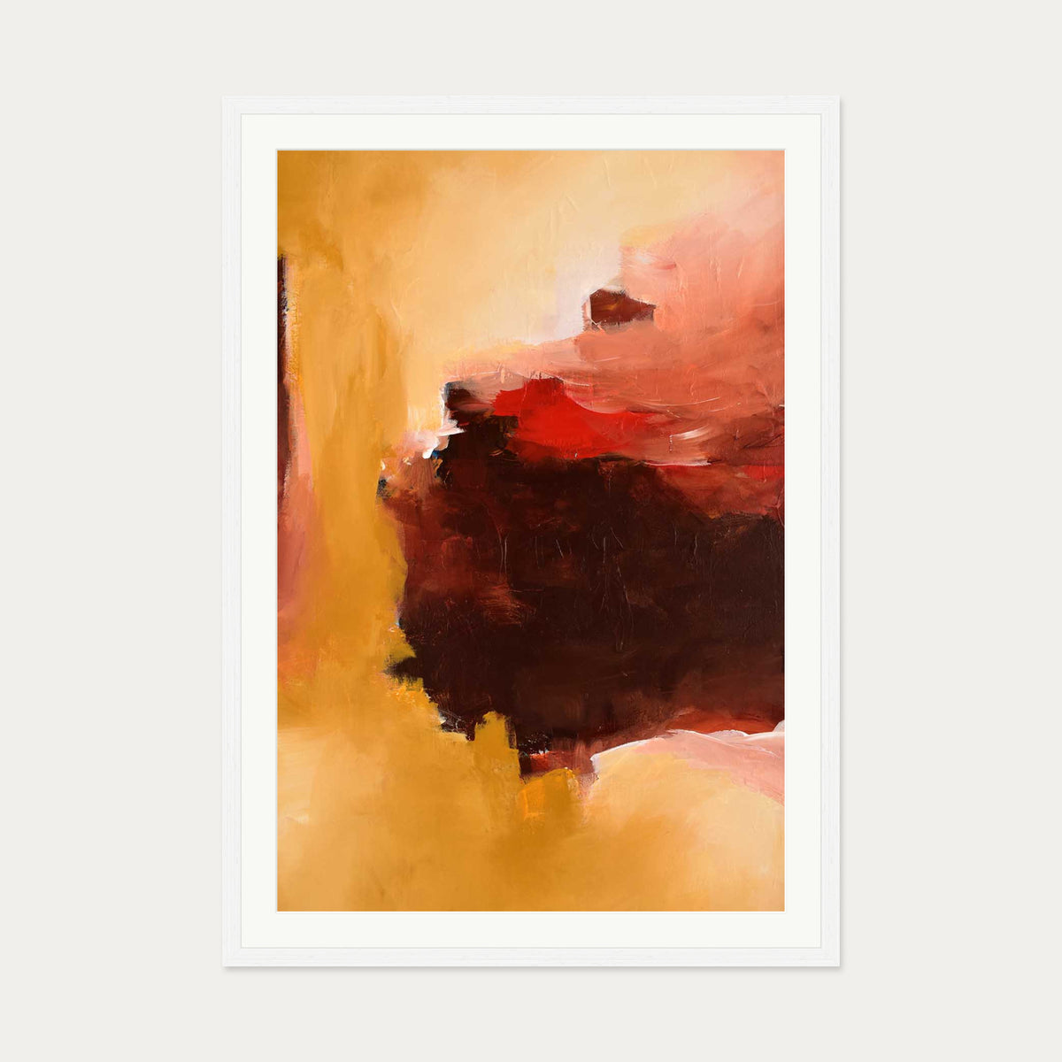 Abstract 391 Art Print — 70 x 100 cm — White Frame