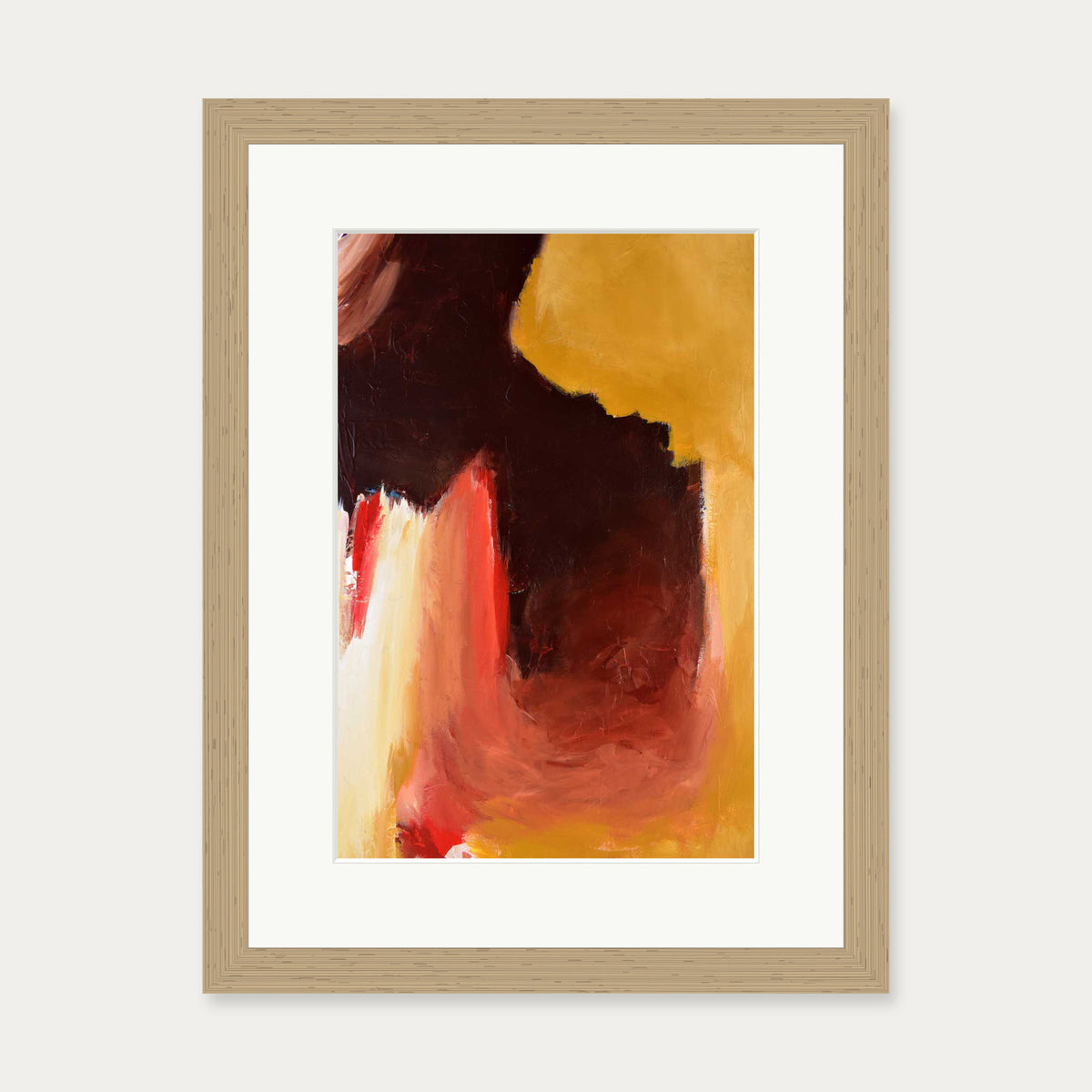 Abstract 392 Art Print — 30 x 40 cm — Oak Frame