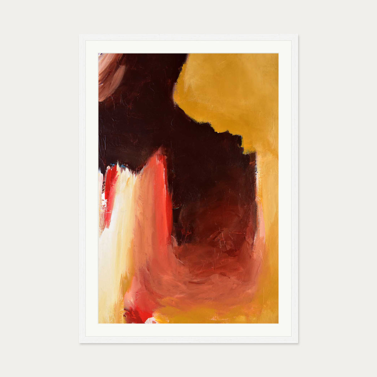 Abstract 392 Art Print — 70 x 100 cm — White Frame