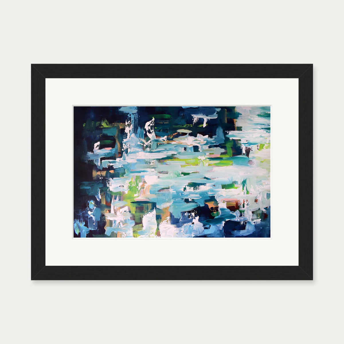 Abstract 395 Art Print — 30 x 40 cm — Black Frame