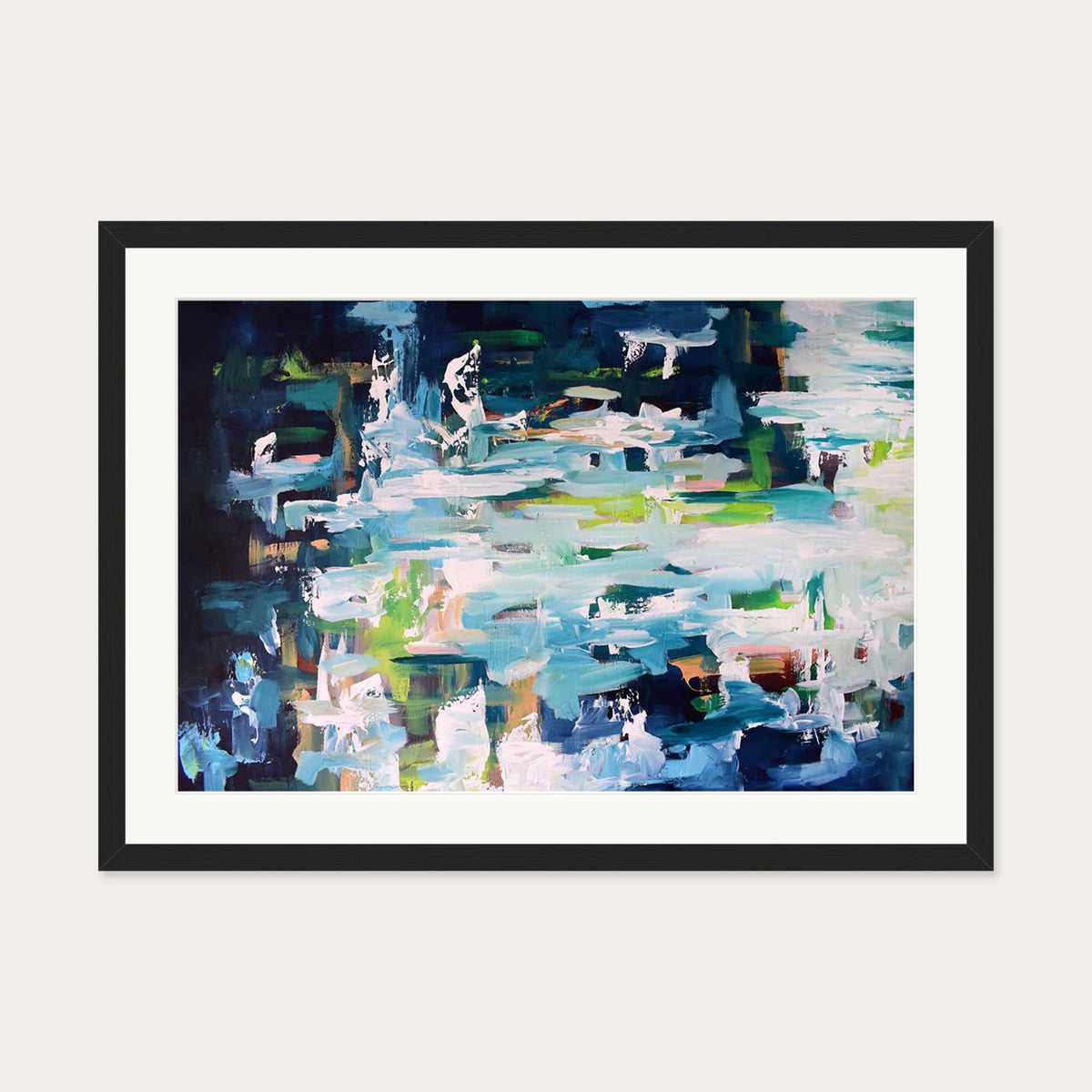 Abstract 395 Art Print — 50 x 70 cm — Black Frame