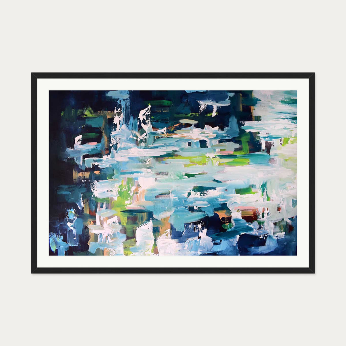 Abstract 395 Art Print — 70 x 100 cm — Black Frame