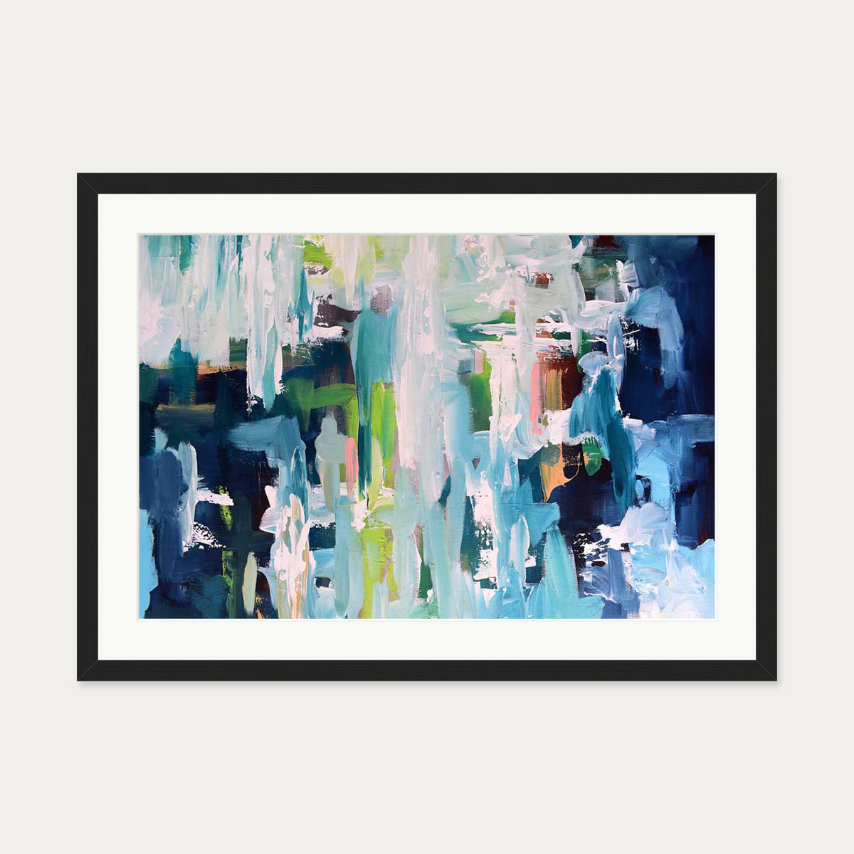Abstract 396 Art Print — 50 x 70 cm — Black Frame