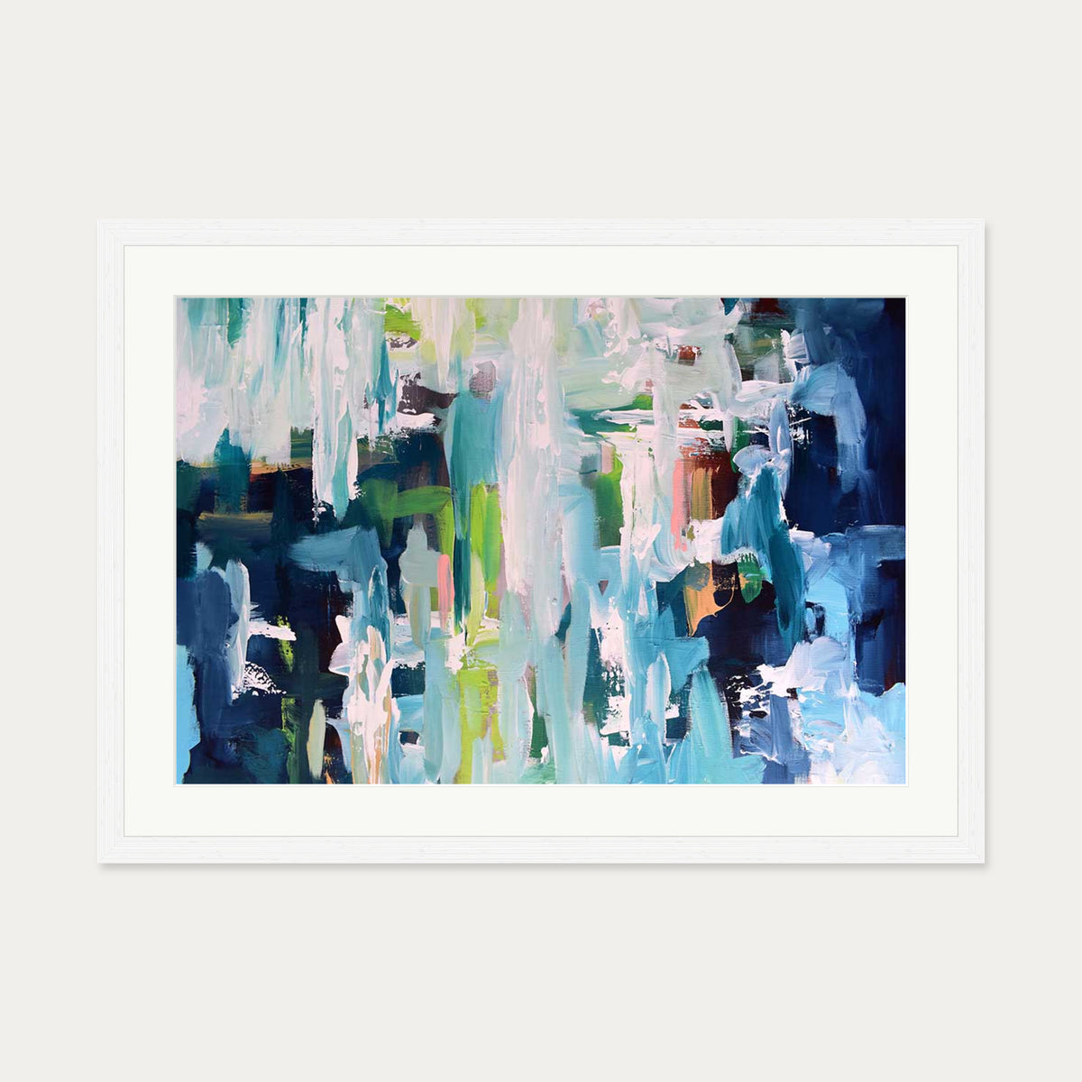 Abstract 396 Art Print — 50 x 70 cm — White Frame