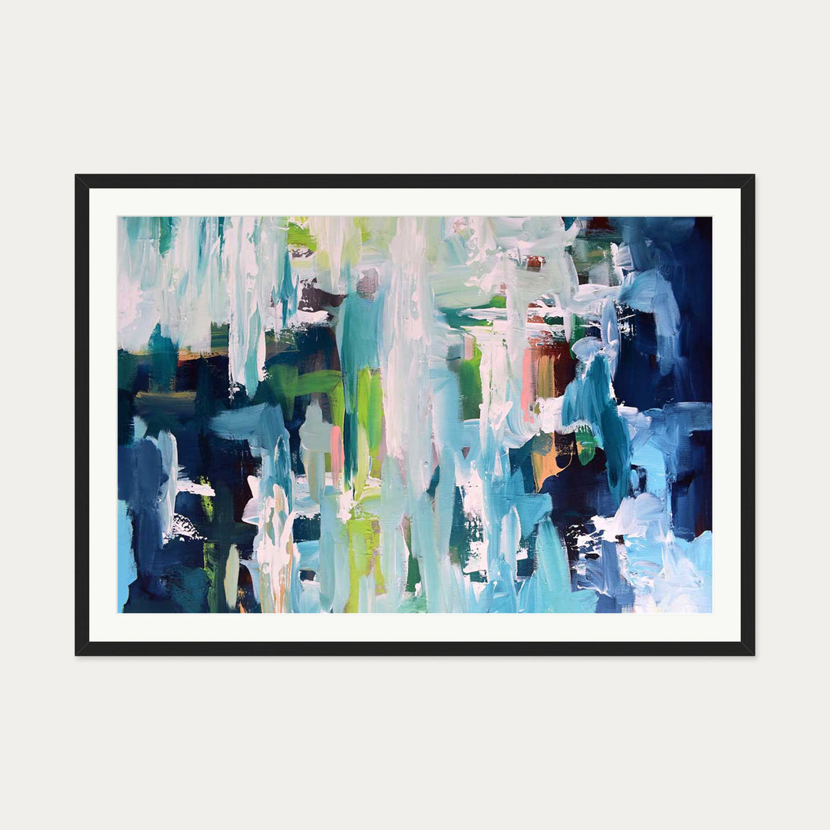 Abstract 396 Art Print — 70 x 100 cm — Black Frame