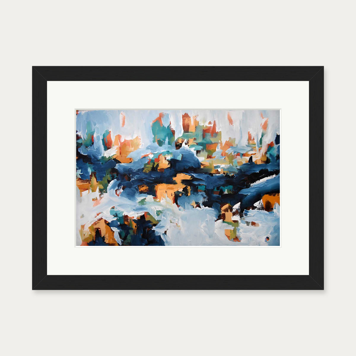 Abstract 398 Art Print — 30 x 40 cm — Black Frame