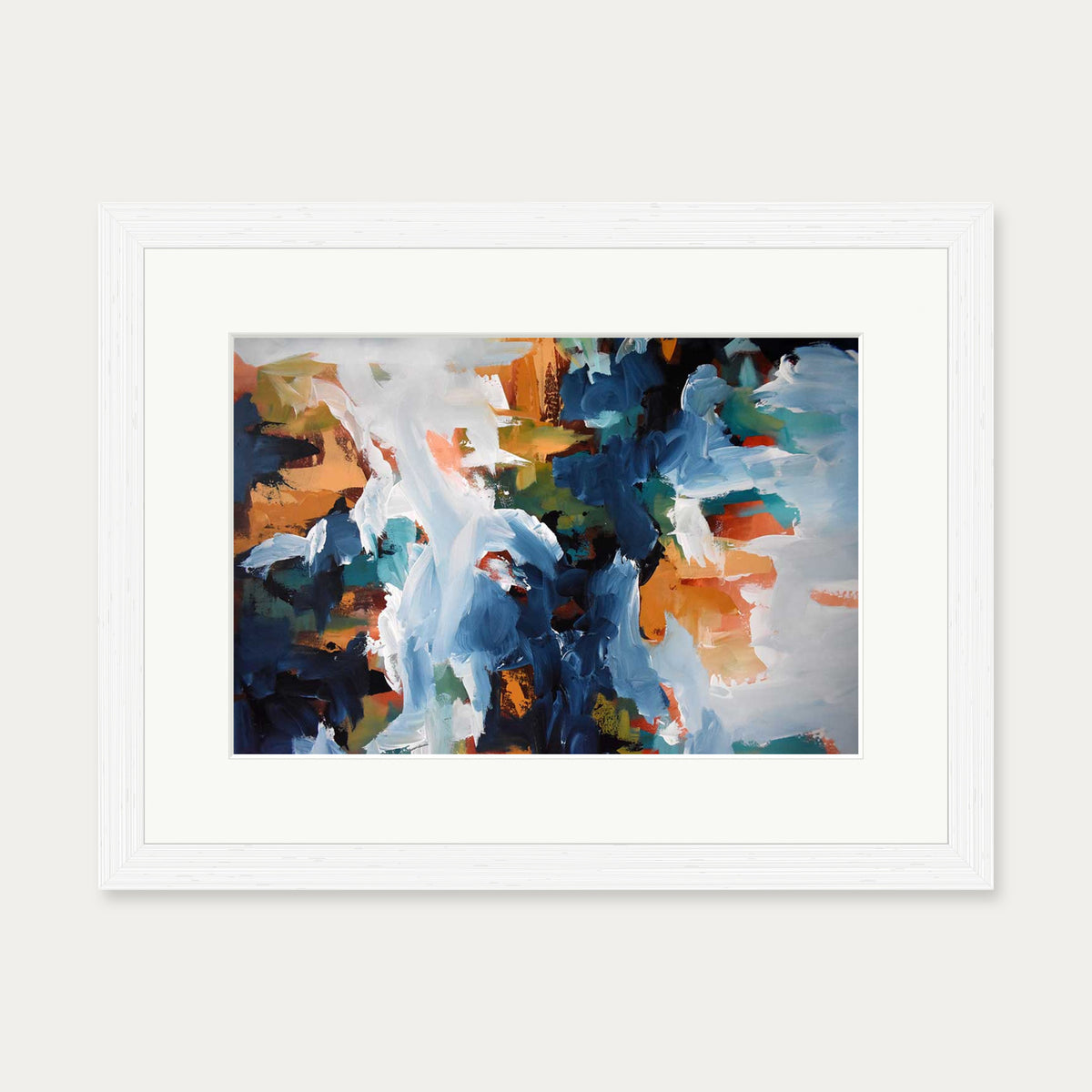 Abstract 400 Art Print — 30 x 40 cm — White Frame