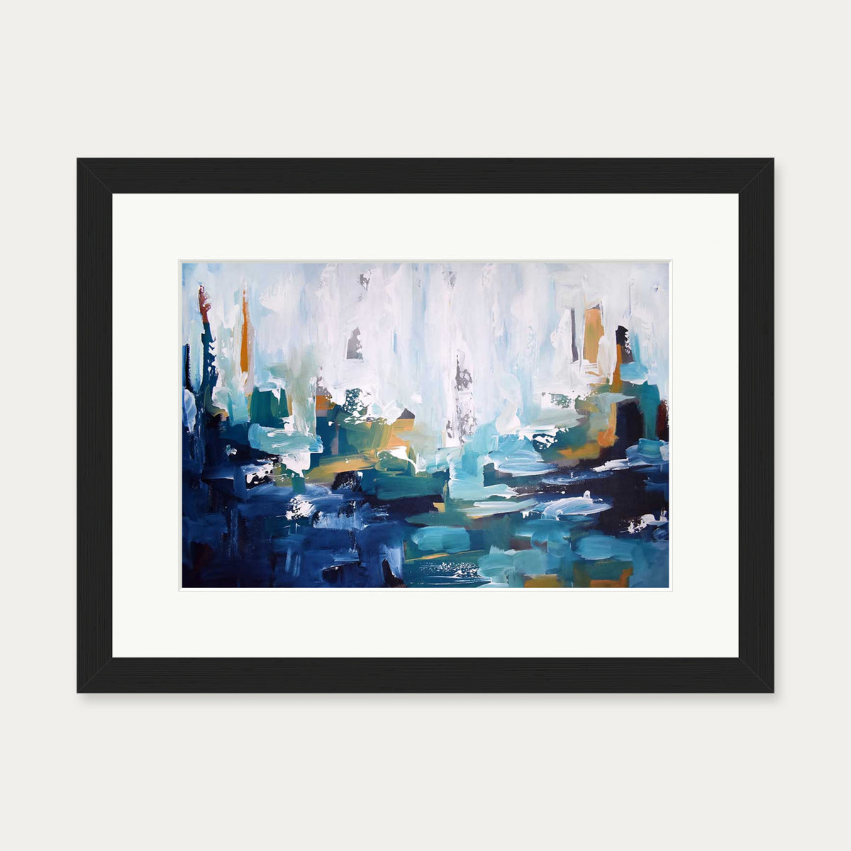 Abstract 403 Art Print — 30 x 40 cm — Black Frame