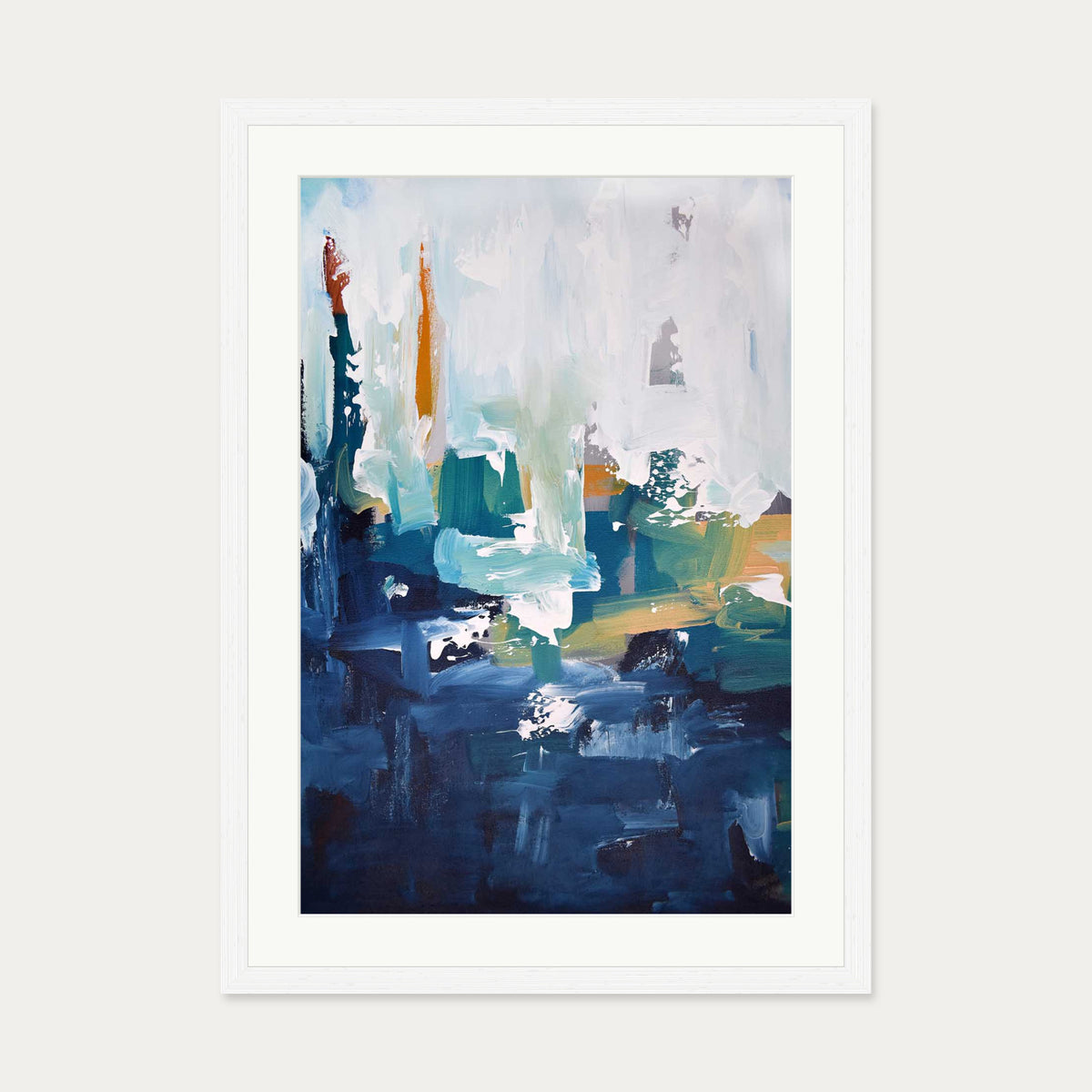 Abstract 405 Art Print — 50 x 70 cm — White Frame
