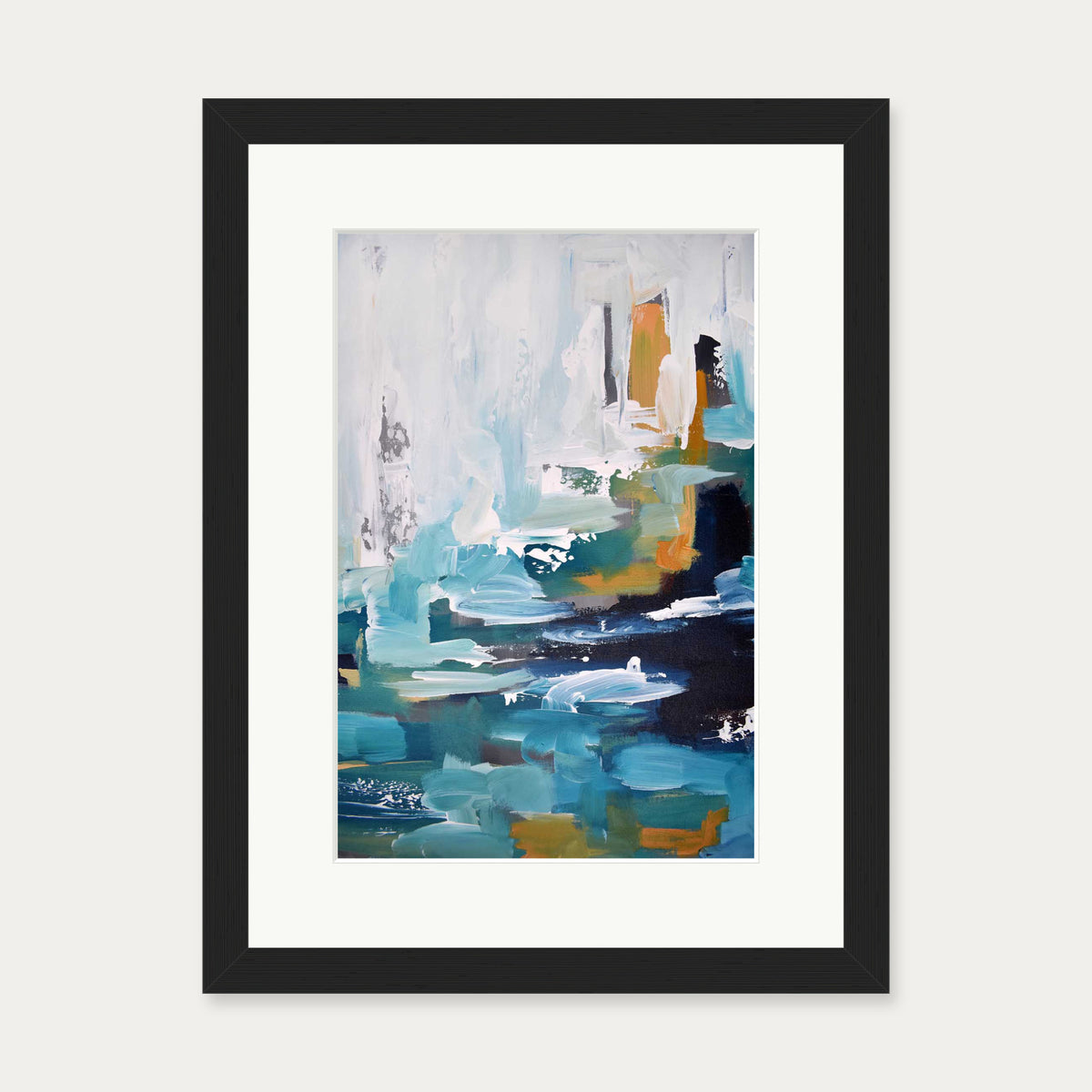 Abstract 406 Art Print — 30 x 40 cm — Black Frame