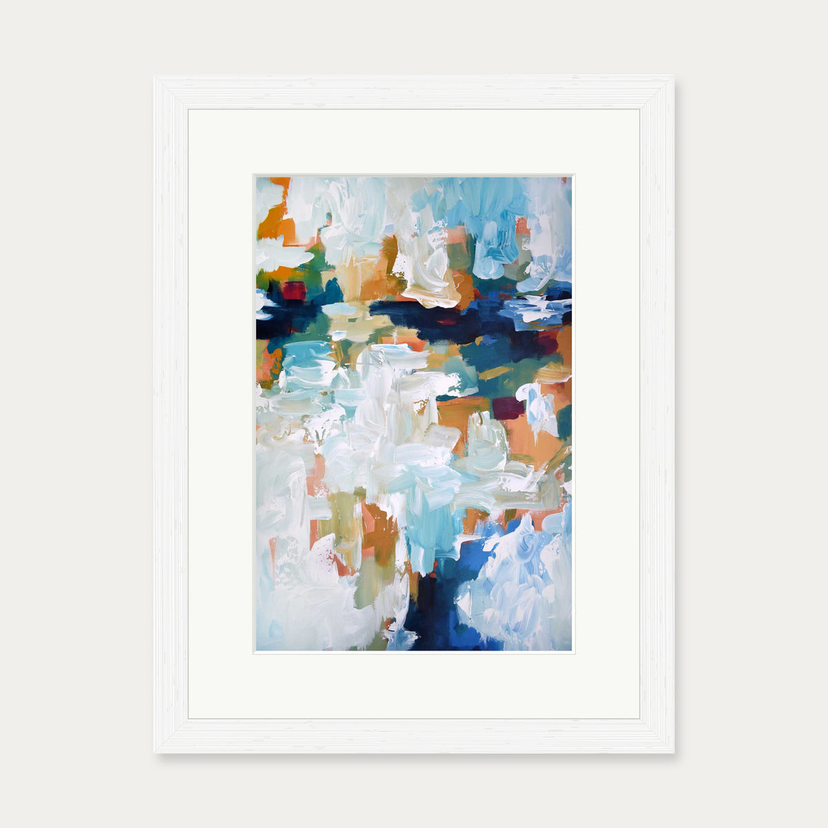 Abstract 409 Art Print — 30 x 40 cm — White Frame