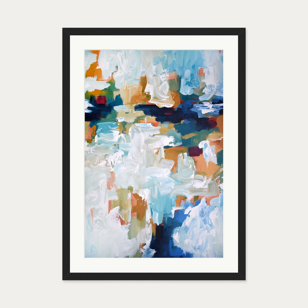 Abstract 409 Art Print — 50 x 70 cm — Black Frame