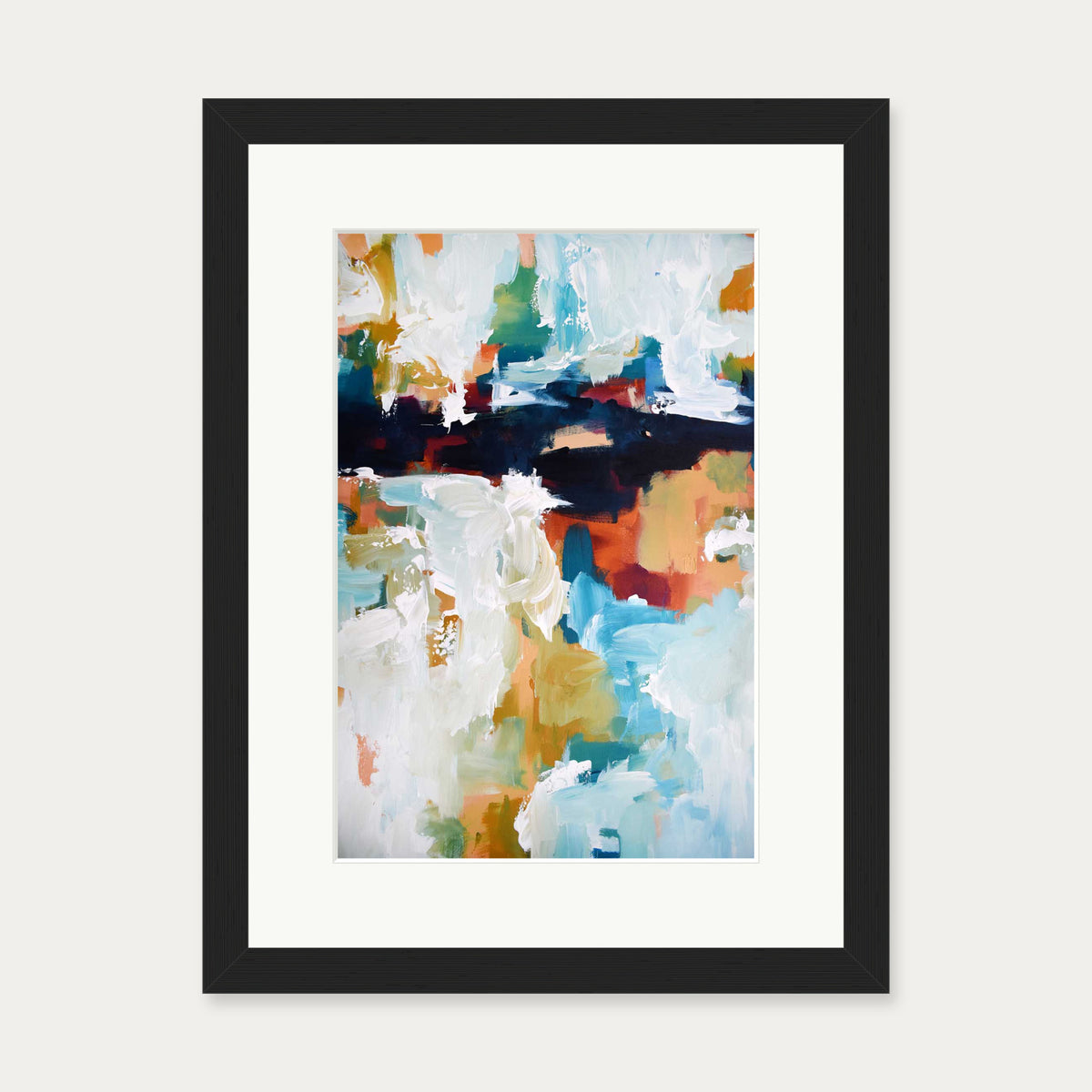 Abstract 410 Art Print — 30 x 40 cm — Black Frame