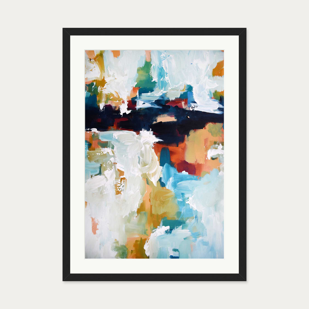 Abstract 410 Art Print — 50 x 70 cm — Black Frame