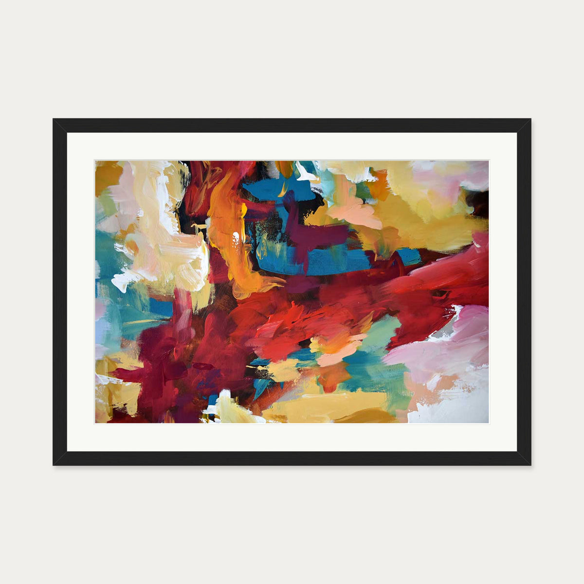Abstract 416 Art Print — 50 x 70 cm — Black Frame