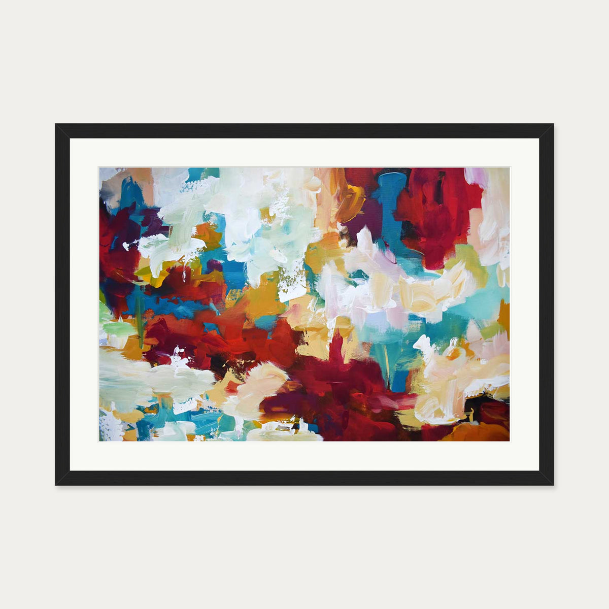 Abstract 417 Art Print — 50 x 70 cm — Black Frame