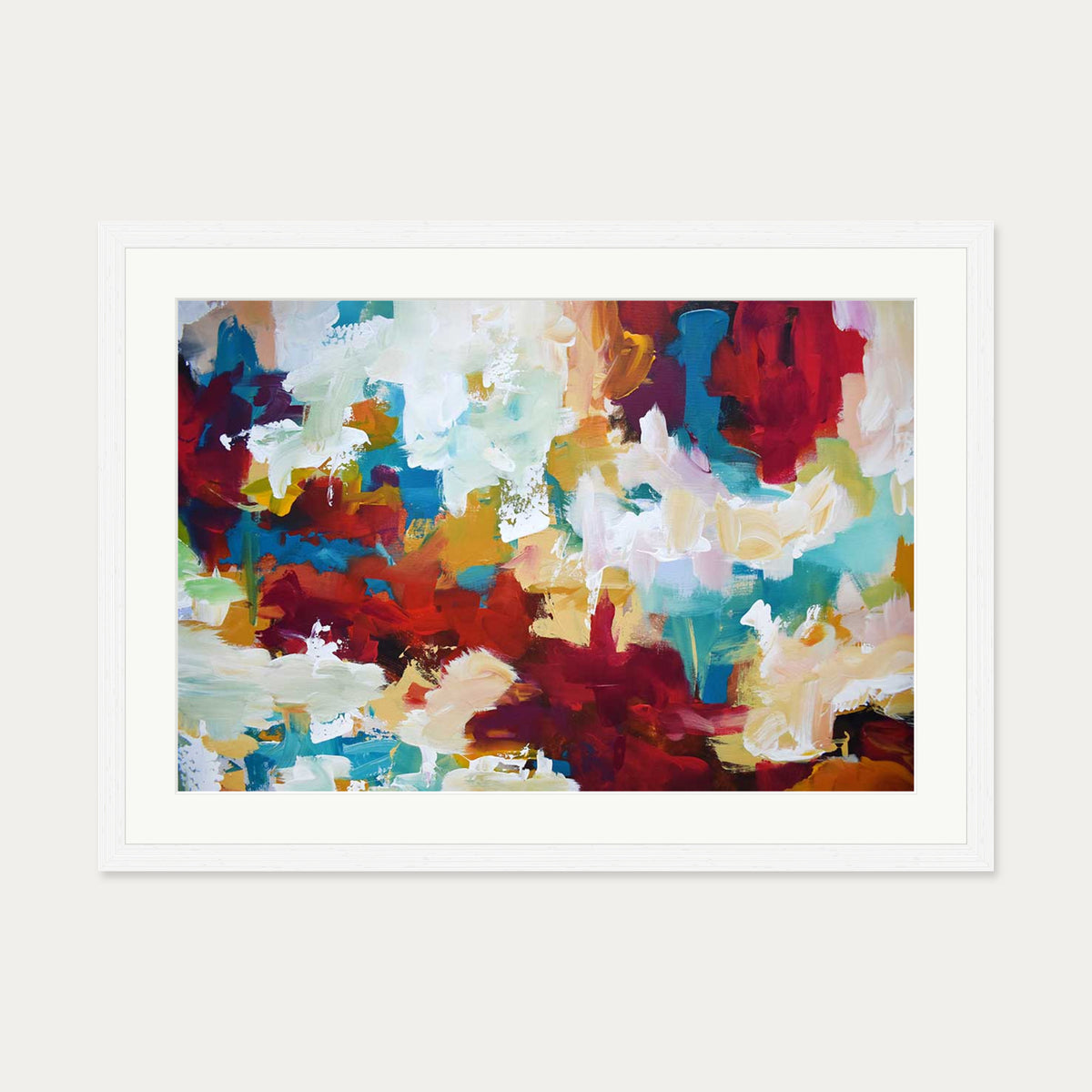Abstract 417 Art Print — 50 x 70 cm — White Frame