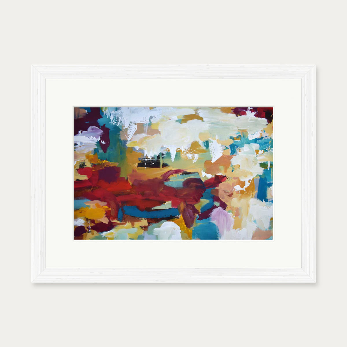 Abstract 418 Art Print — 30 x 40 cm — White Frame