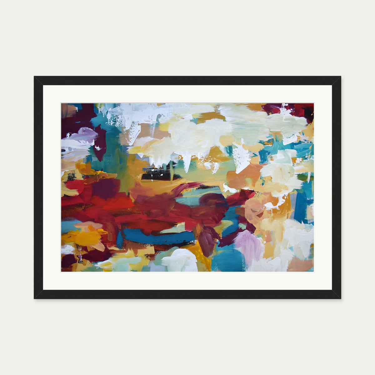 Abstract 418 Art Print — 50 x 70 cm — Black Frame