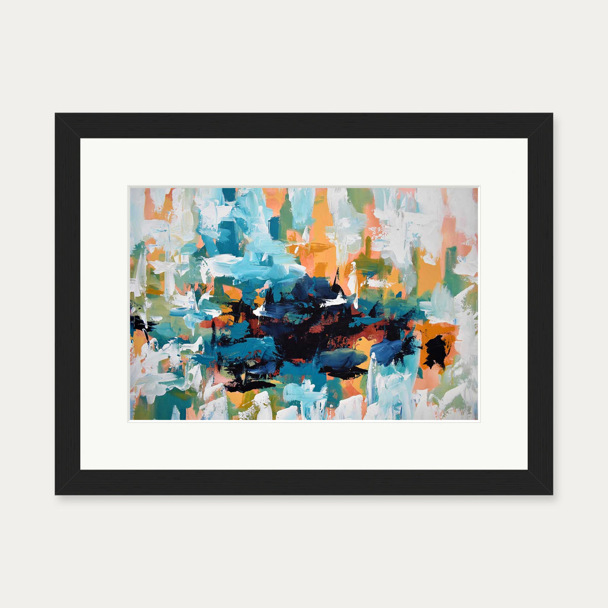 Abstract 420 Art Print — 30 x 40 cm — Black Frame