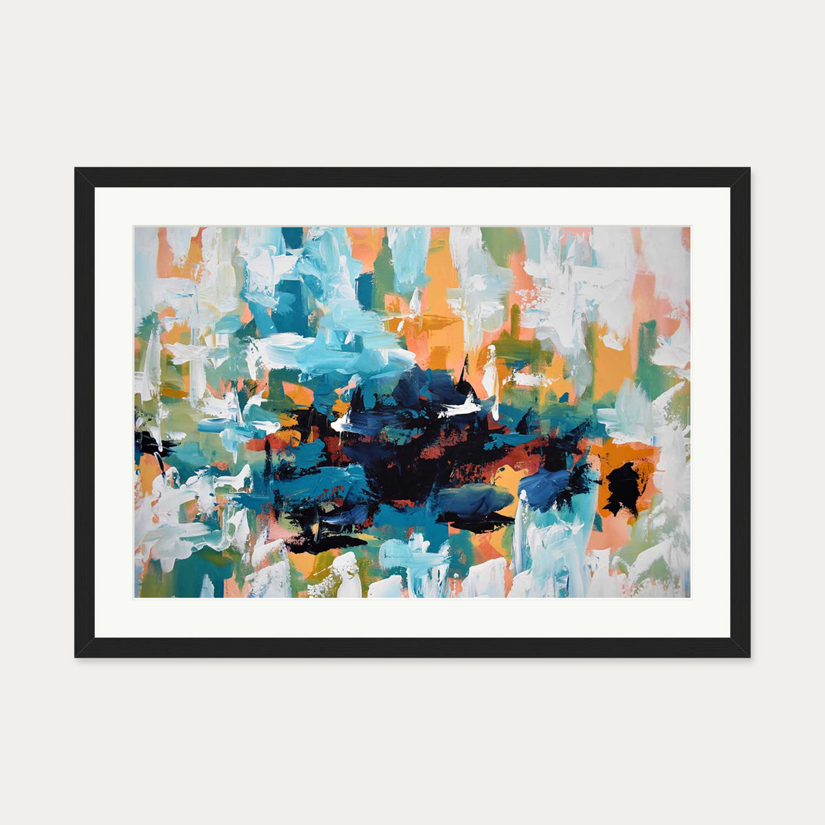 Abstract 420 Art Print — 50 x 70 cm — Black Frame