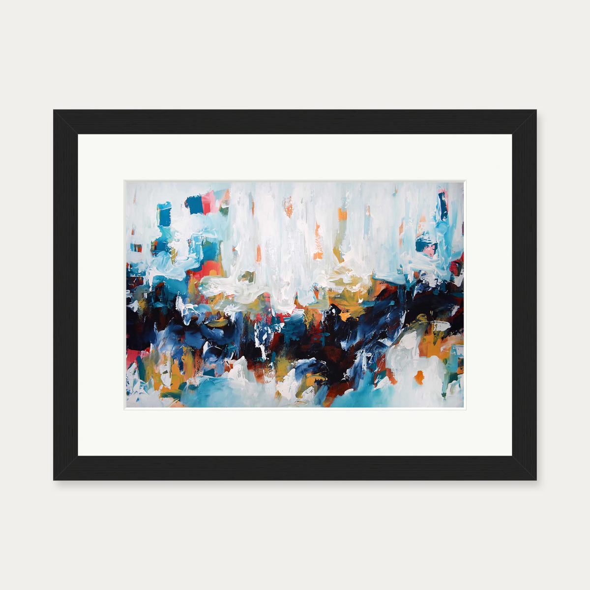 Abstract 423 Art Print — 30 x 40 cm — Black Frame