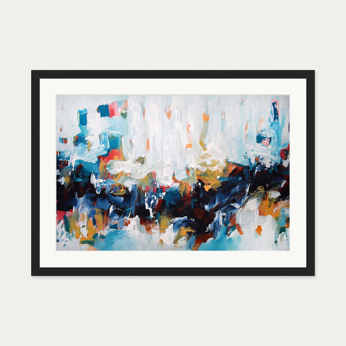 Abstract 423 Art Print — 50 x 70 cm — Black Frame
