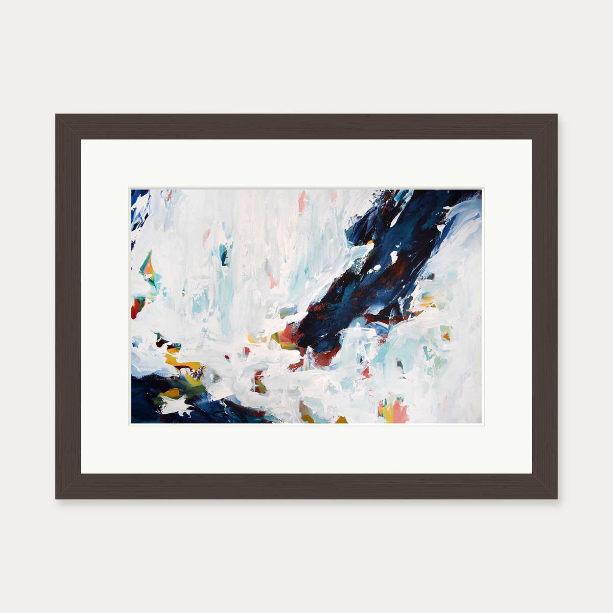 Abstract 428 Art Print — 30 x 40 cm — Brown Frame