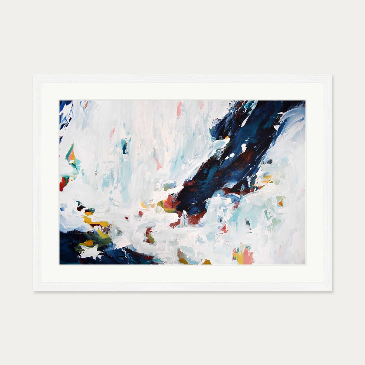 Abstract 428 Art Print — 50 x 70 cm — White Frame