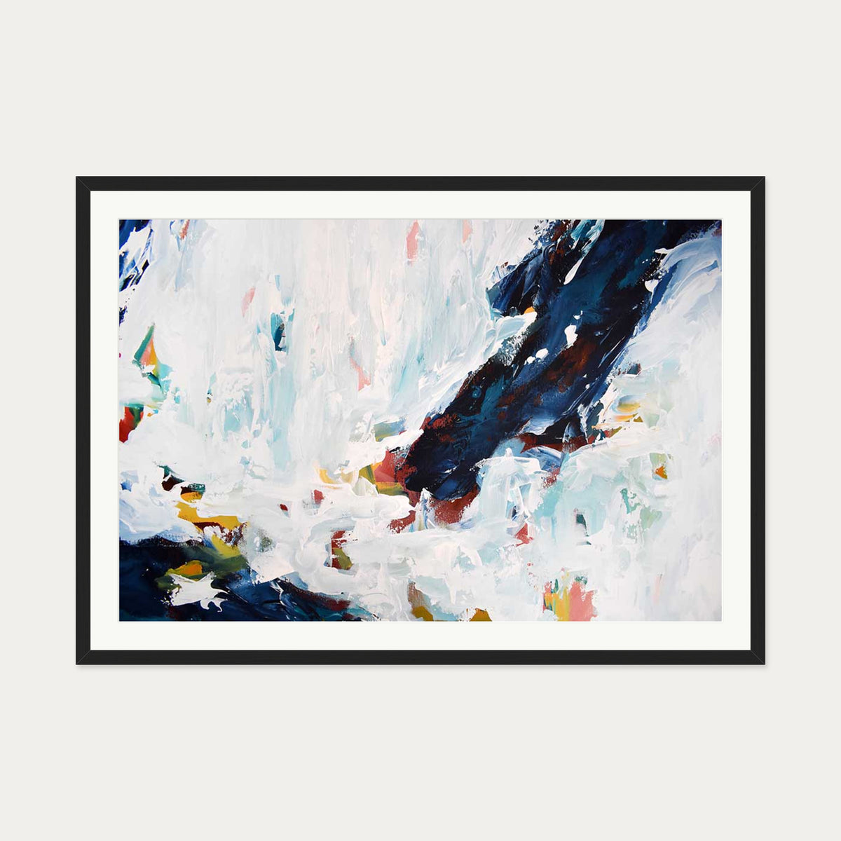 Abstract 428 Art Print — 70 x 100 cm — Black Frame