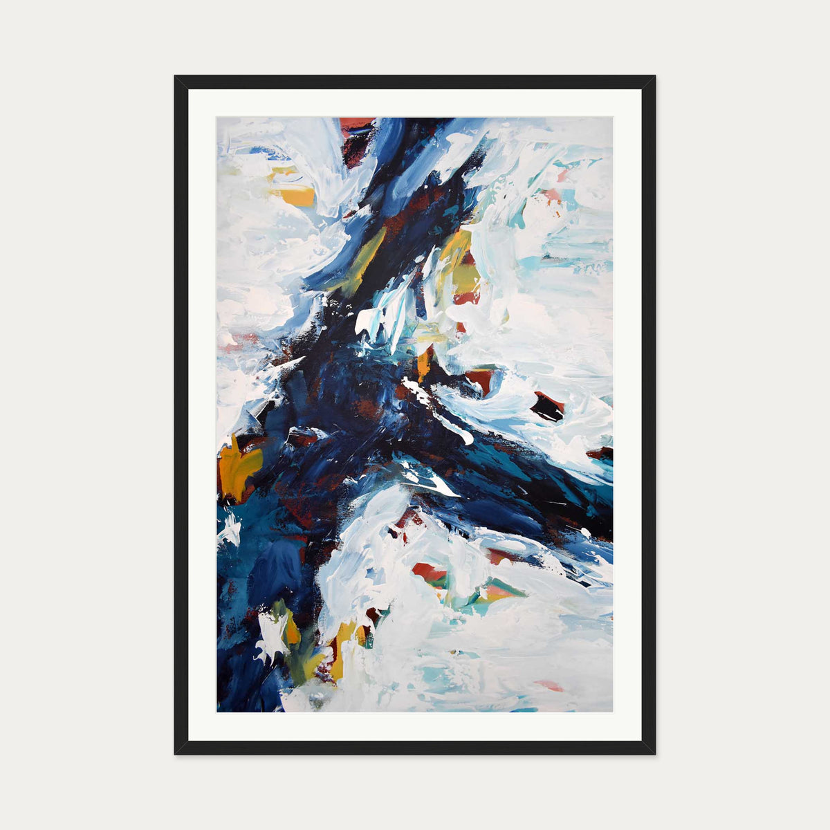 Abstract 429 Art Print — 70 x 100 cm — Black Frame