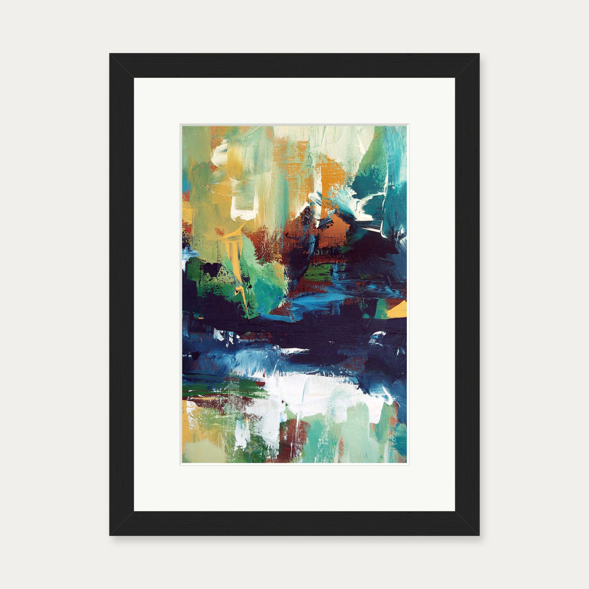 Abstract 43 Art Print — 30 x 40 cm — Black Frame